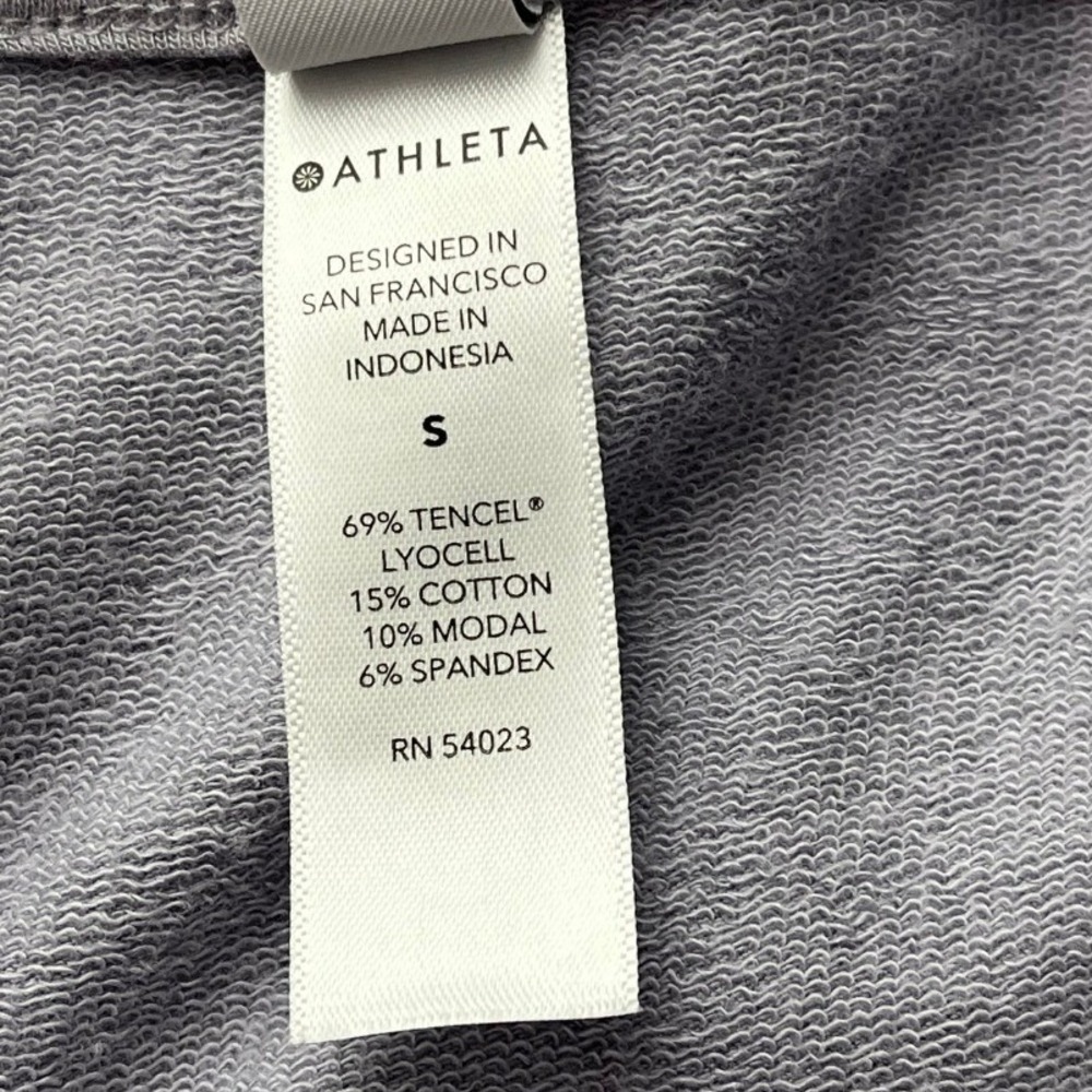 Athleta Hooded Cabana Tunic Top Small Purple Tencel‎ Blend Short Sleeve Pockets - Picture 7 of 9